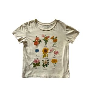 🌻Cream Floral Babydoll Tee🌻